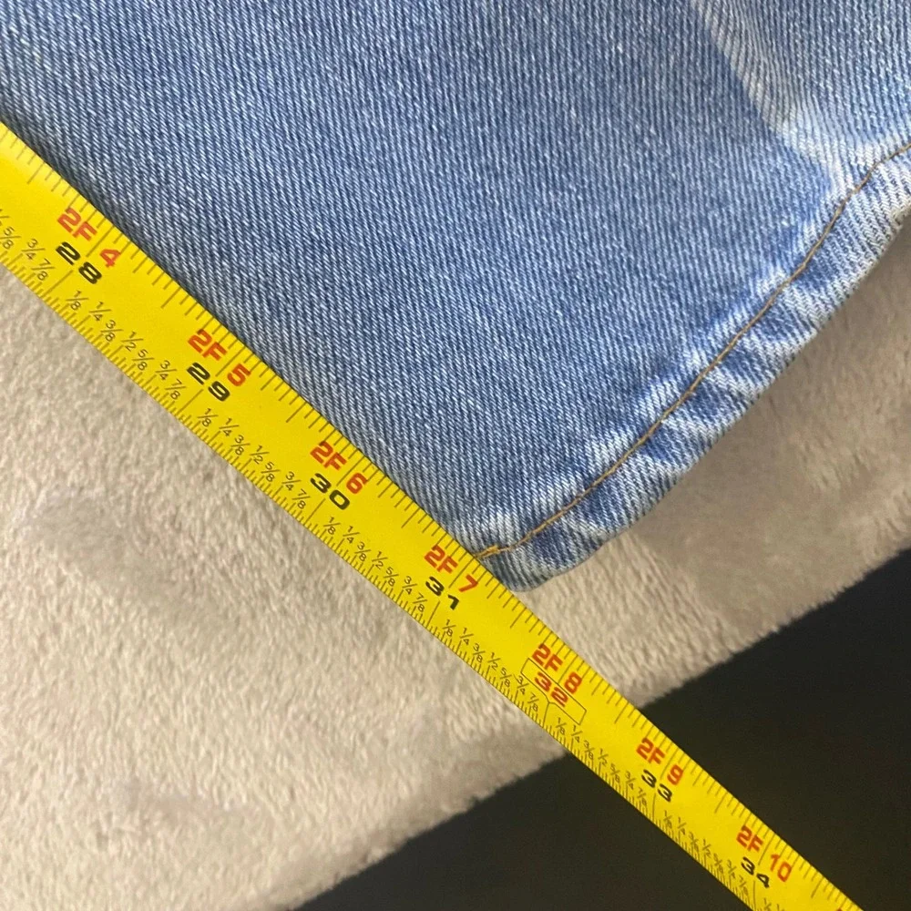 Rare Vintage Levis Orange Tab Light Wash Straight Leg Jeans Blue Denim 32x31